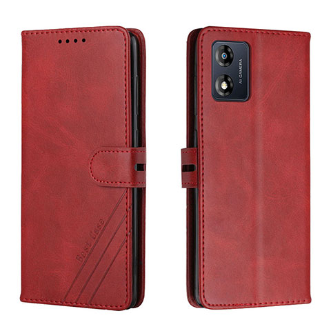 Handytasche Stand Schutzhülle Flip Leder Hülle H02X für Motorola Moto E13 Rot