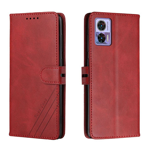 Handytasche Stand Schutzhülle Flip Leder Hülle H02X für Motorola Moto Edge 30 Neo 5G Rot