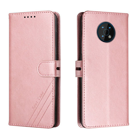 Handytasche Stand Schutzhülle Flip Leder Hülle H02X für Nokia G50 5G Rosegold