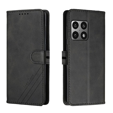 Handytasche Stand Schutzhülle Flip Leder Hülle H02X für OnePlus 10 Pro 5G Schwarz