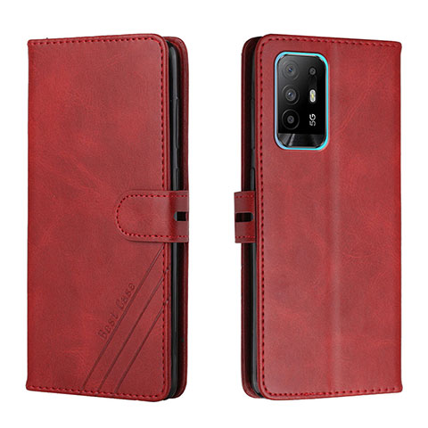 Handytasche Stand Schutzhülle Flip Leder Hülle H02X für Oppo A94 5G Rot