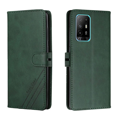 Handytasche Stand Schutzhülle Flip Leder Hülle H02X für Oppo A95 5G Grün