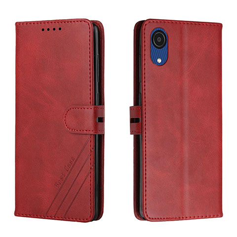 Handytasche Stand Schutzhülle Flip Leder Hülle H02X für Samsung Galaxy A03 Core Rot