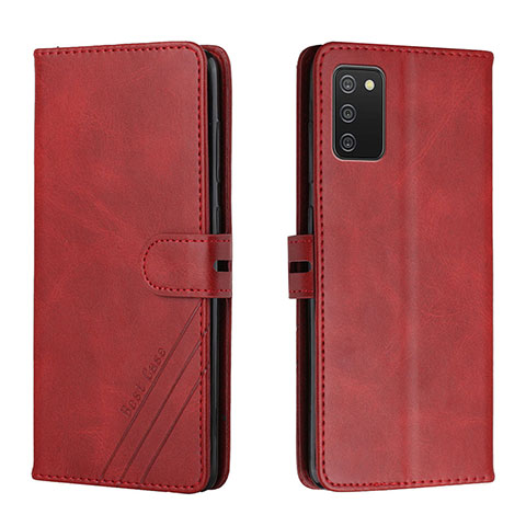 Handytasche Stand Schutzhülle Flip Leder Hülle H02X für Samsung Galaxy A03s Rot