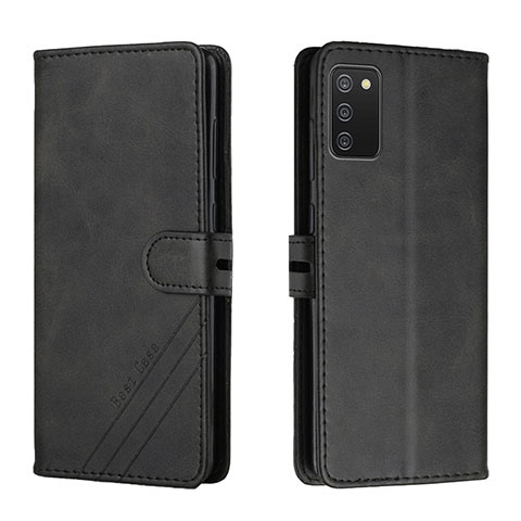 Handytasche Stand Schutzhülle Flip Leder Hülle H02X für Samsung Galaxy M02s Schwarz