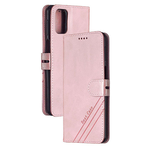 Handytasche Stand Schutzhülle Flip Leder Hülle H02X für Xiaomi Mi 10T Pro 5G Rosegold