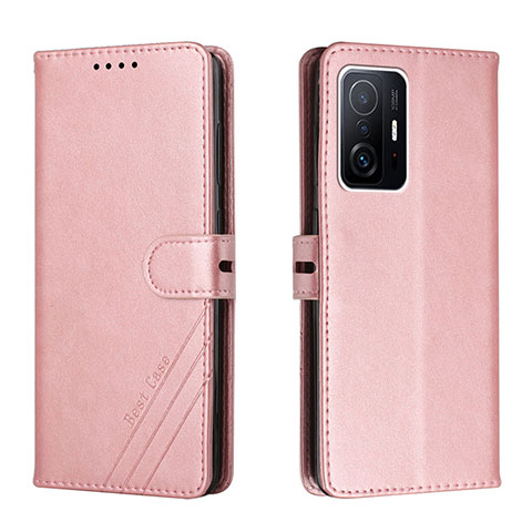 Handytasche Stand Schutzhülle Flip Leder Hülle H02X für Xiaomi Mi 11T Pro 5G Rosegold