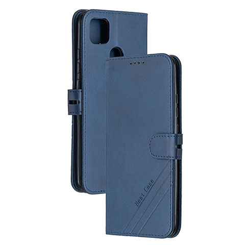 Handytasche Stand Schutzhülle Flip Leder Hülle H02X für Xiaomi POCO C3 Blau