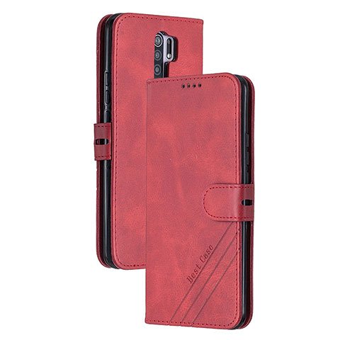 Handytasche Stand Schutzhülle Flip Leder Hülle H02X für Xiaomi Poco M2 Rot