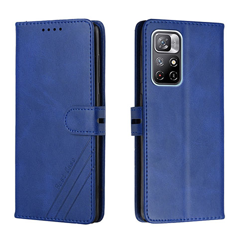 Handytasche Stand Schutzhülle Flip Leder Hülle H02X für Xiaomi Poco M4 Pro 5G Blau