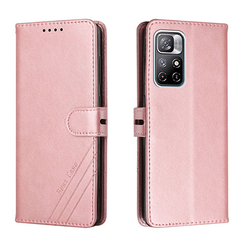 Handytasche Stand Schutzhülle Flip Leder Hülle H02X für Xiaomi Poco M4 Pro 5G Rosegold