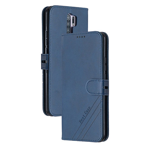 Handytasche Stand Schutzhülle Flip Leder Hülle H02X für Xiaomi Redmi 9 Blau