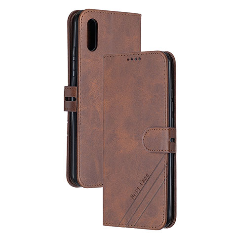 Handytasche Stand Schutzhülle Flip Leder Hülle H02X für Xiaomi Redmi 9AT Braun