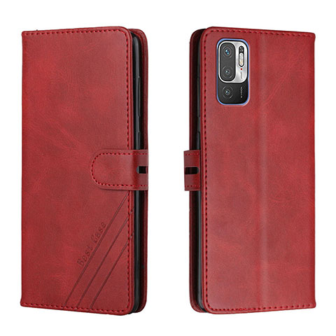 Handytasche Stand Schutzhülle Flip Leder Hülle H02X für Xiaomi Redmi Note 10 5G Rot