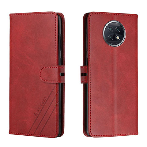 Handytasche Stand Schutzhülle Flip Leder Hülle H02X für Xiaomi Redmi Note 9 5G Rot