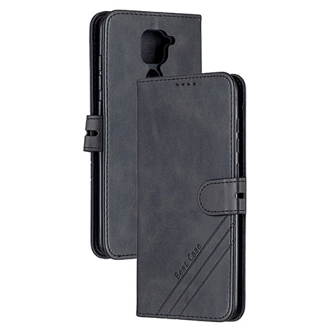 Handytasche Stand Schutzhülle Flip Leder Hülle H02X für Xiaomi Redmi Note 9 Schwarz