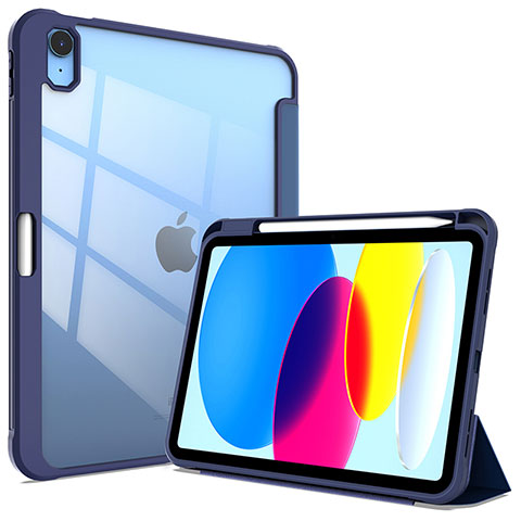 Handytasche Stand Schutzhülle Flip Leder Hülle H03 für Apple iPad 10.9 (2022) Blau