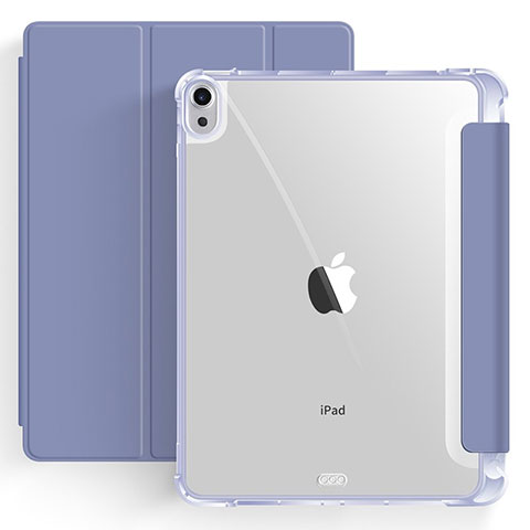 Handytasche Stand Schutzhülle Flip Leder Hülle H03 für Apple iPad Air 5 10.9 (2022) Lavendel Grau