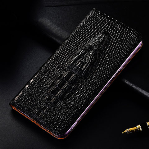 Handytasche Stand Schutzhülle Flip Leder Hülle H03P für Apple iPhone Xs Max Schwarz