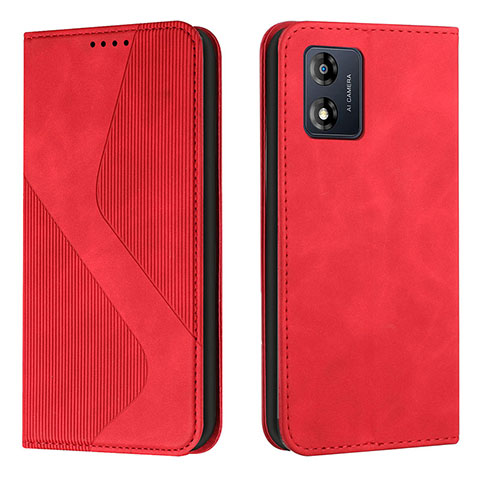 Handytasche Stand Schutzhülle Flip Leder Hülle H03X für Motorola Moto E13 Rot