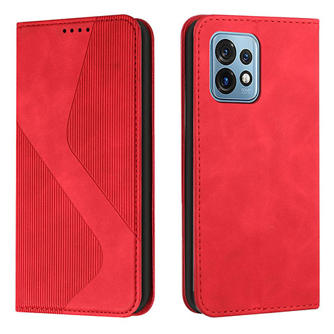 Handytasche Stand Schutzhülle Flip Leder Hülle H03X für Motorola Moto Edge 40 Pro 5G Rot