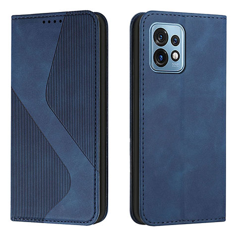 Handytasche Stand Schutzhülle Flip Leder Hülle H03X für Motorola Moto Edge Plus (2023) 5G Blau