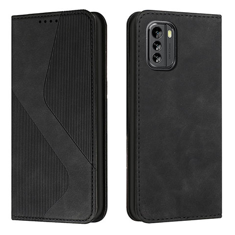 Handytasche Stand Schutzhülle Flip Leder Hülle H03X für Nokia G60 5G Schwarz