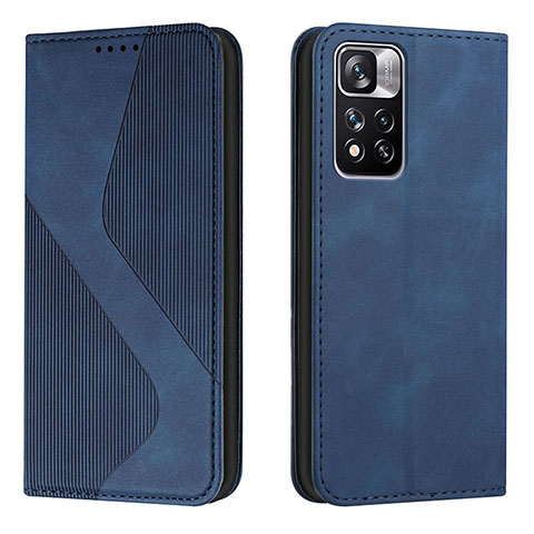 Handytasche Stand Schutzhülle Flip Leder Hülle H03X für Xiaomi Mi 11i 5G (2022) Blau