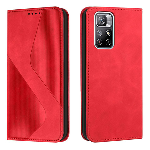 Handytasche Stand Schutzhülle Flip Leder Hülle H03X für Xiaomi Poco M4 Pro 5G Rot