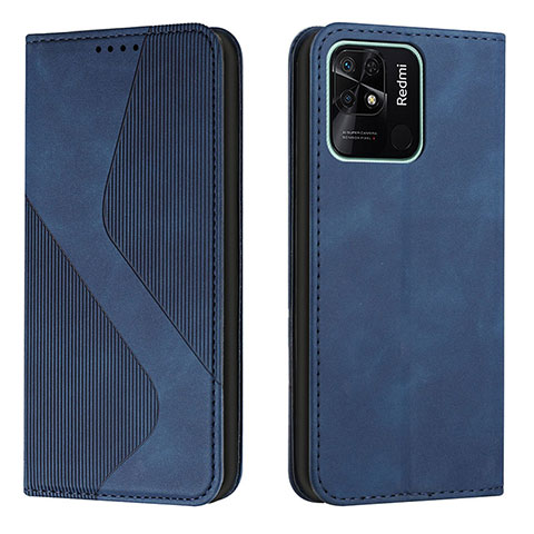Handytasche Stand Schutzhülle Flip Leder Hülle H03X für Xiaomi Redmi 10 India Blau