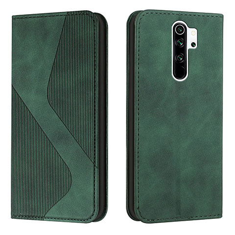 Handytasche Stand Schutzhülle Flip Leder Hülle H03X für Xiaomi Redmi 9 Grün