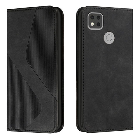 Handytasche Stand Schutzhülle Flip Leder Hülle H03X für Xiaomi Redmi 9 India Schwarz