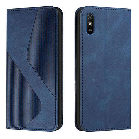 Handytasche Stand Schutzhülle Flip Leder Hülle H03X für Xiaomi Redmi 9A Blau