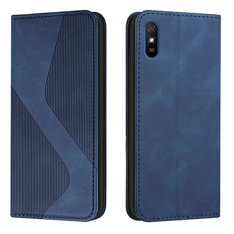 Handytasche Stand Schutzhülle Flip Leder Hülle H03X für Xiaomi Redmi 9i Blau