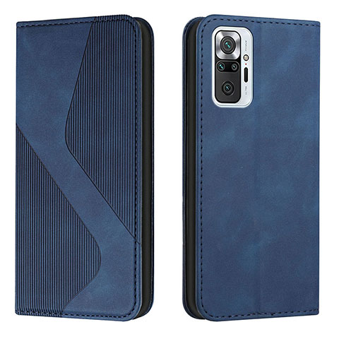 Handytasche Stand Schutzhülle Flip Leder Hülle H03X für Xiaomi Redmi Note 10 Pro 4G Blau