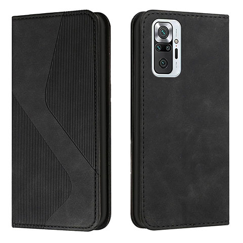 Handytasche Stand Schutzhülle Flip Leder Hülle H03X für Xiaomi Redmi Note 10 Pro Max Schwarz