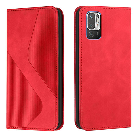 Handytasche Stand Schutzhülle Flip Leder Hülle H03X für Xiaomi Redmi Note 10T 5G Rot