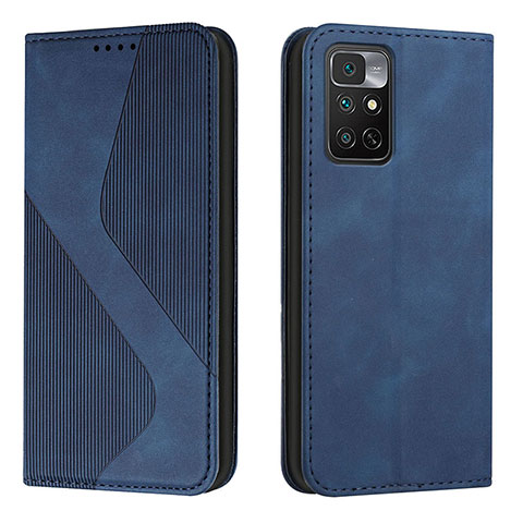 Handytasche Stand Schutzhülle Flip Leder Hülle H03X für Xiaomi Redmi Note 11 4G (2022) Blau