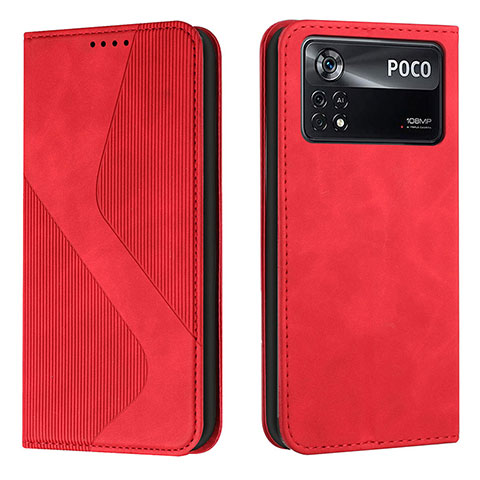 Handytasche Stand Schutzhülle Flip Leder Hülle H03X für Xiaomi Redmi Note 11E Pro 5G Rot