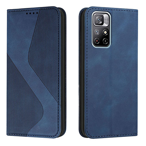 Handytasche Stand Schutzhülle Flip Leder Hülle H03X für Xiaomi Redmi Note 11T 5G Blau