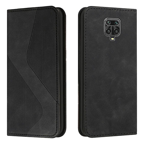 Handytasche Stand Schutzhülle Flip Leder Hülle H03X für Xiaomi Redmi Note 9 Pro Max Schwarz