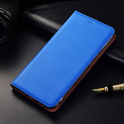 Handytasche Stand Schutzhülle Flip Leder Hülle H04 für Apple iPhone 13 Mini Blau