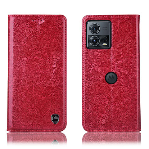 Handytasche Stand Schutzhülle Flip Leder Hülle H04P für Motorola Moto Edge S30 Pro 5G Rot