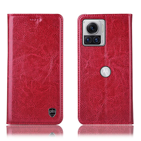 Handytasche Stand Schutzhülle Flip Leder Hülle H04P für Motorola Moto Edge X30 Pro 5G Rot