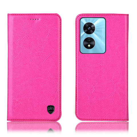 Handytasche Stand Schutzhülle Flip Leder Hülle H04P für Oppo A18 Pink