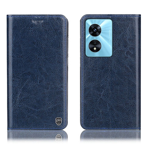 Handytasche Stand Schutzhülle Flip Leder Hülle H04P für Oppo A38 Blau