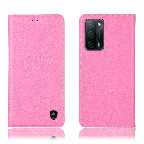 Handytasche Stand Schutzhülle Flip Leder Hülle H04P für Oppo A55 5G Rosa