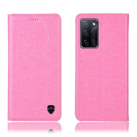 Handytasche Stand Schutzhülle Flip Leder Hülle H04P für Oppo A55S 5G Rosa