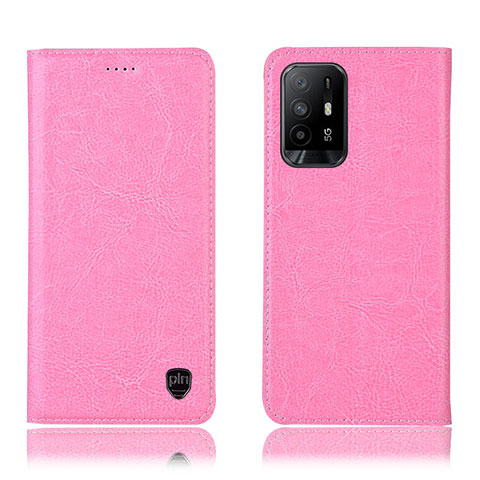 Handytasche Stand Schutzhülle Flip Leder Hülle H04P für Oppo A95 5G Rosa