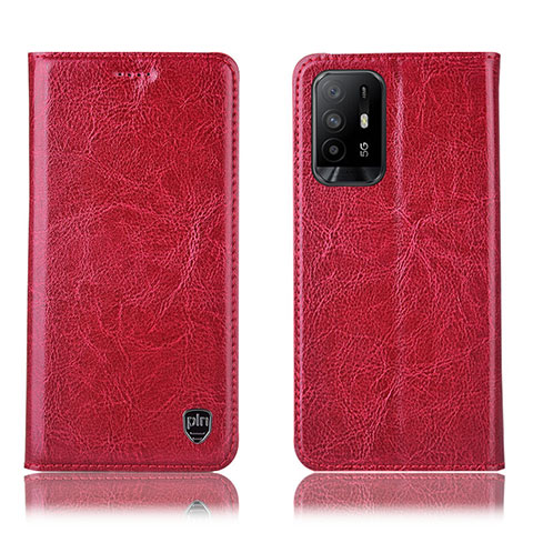 Handytasche Stand Schutzhülle Flip Leder Hülle H04P für Oppo A95 5G Rot